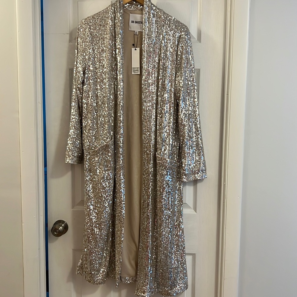BB Dakota Sequin Duster Cardigan